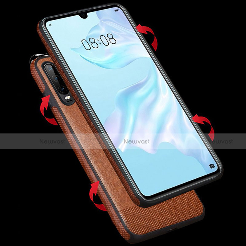 Soft Luxury Leather Snap On Case Cover S04 for Huawei P30