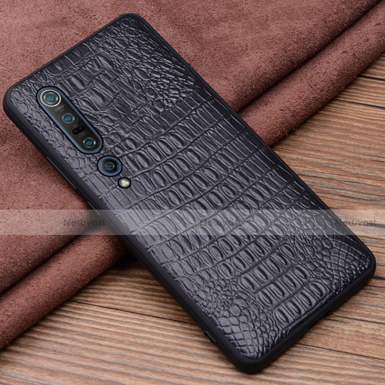 Soft Luxury Leather Snap On Case Cover S04 for Xiaomi Mi 10 Pro Black