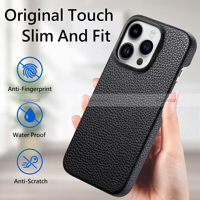 Soft Luxury Leather Snap On Case Cover S04D for Apple iPhone 13 Pro