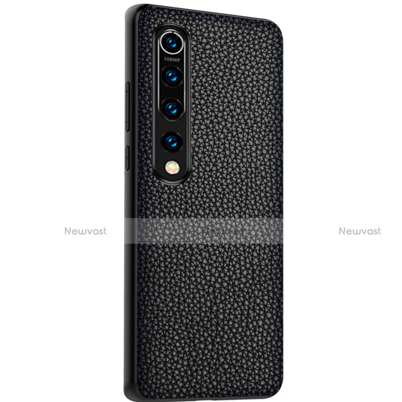 Soft Luxury Leather Snap On Case Cover S05 for Xiaomi Mi 10 Black