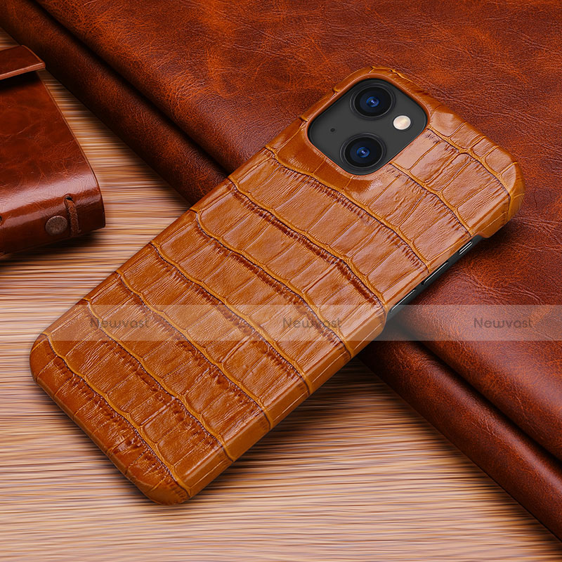 Soft Luxury Leather Snap On Case Cover S06 for Apple iPhone 14