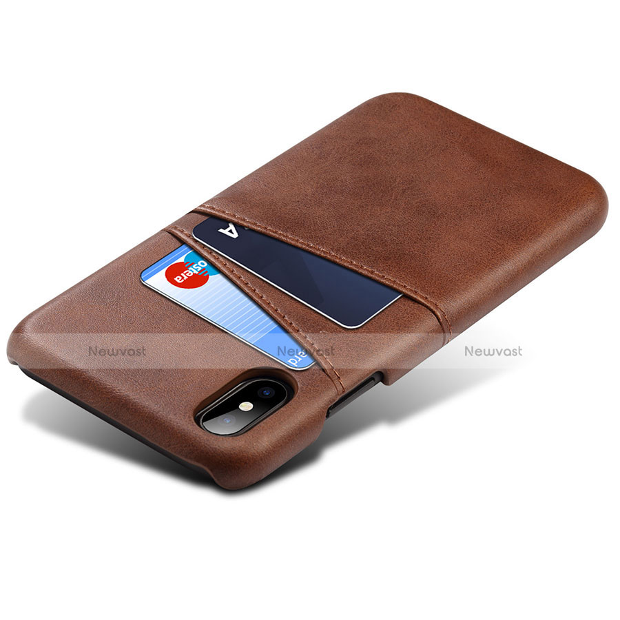 Soft Luxury Leather Snap On Case Cover S06 for Apple iPhone Xs