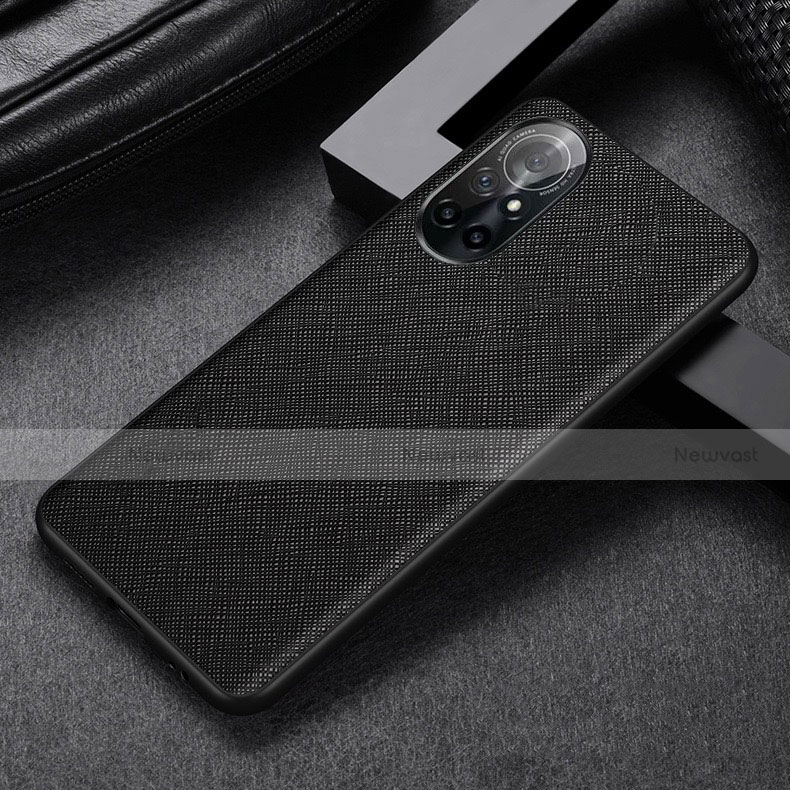 Soft Luxury Leather Snap On Case Cover S06 for Huawei Nova 8 5G Black