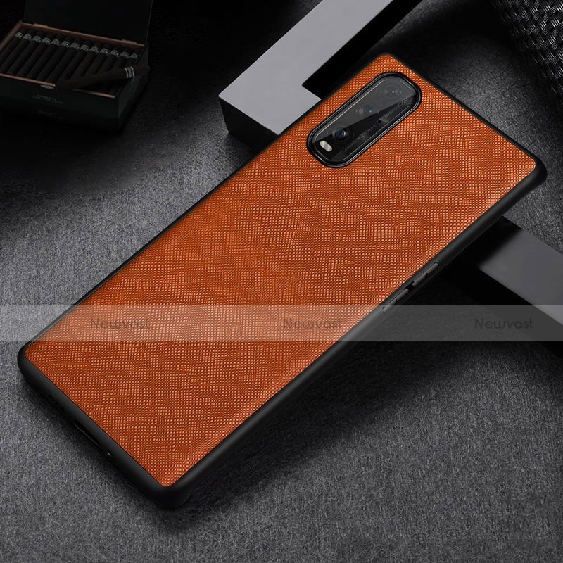 Soft Luxury Leather Snap On Case Cover S06 for Oppo Find X2