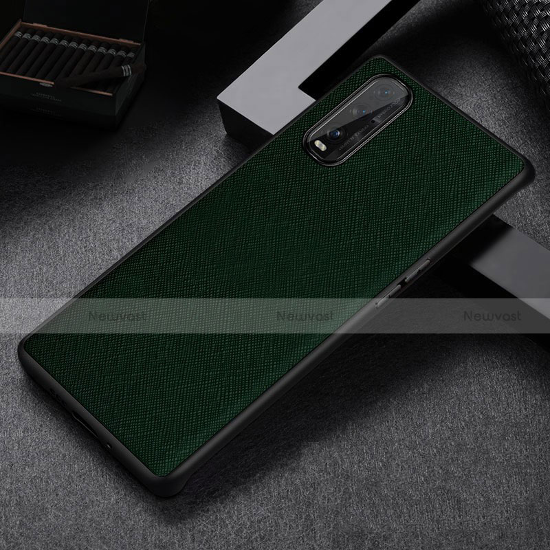 Soft Luxury Leather Snap On Case Cover S06 for Oppo Find X2 Green
