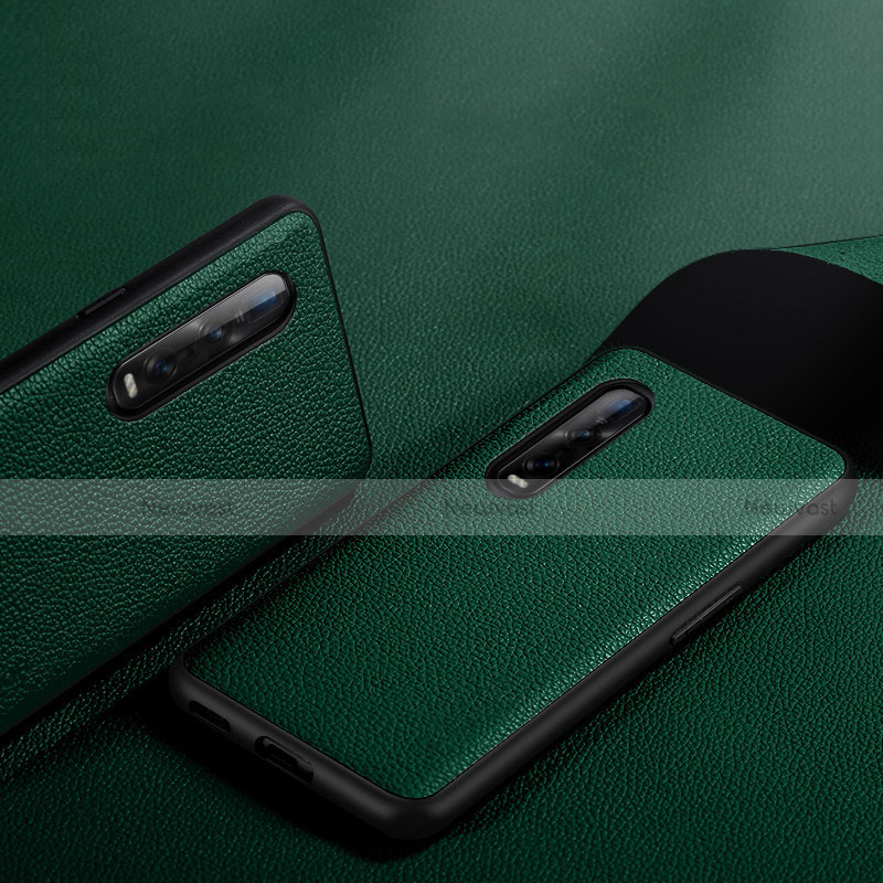 Soft Luxury Leather Snap On Case Cover S06 for Oppo Find X2 Pro Green