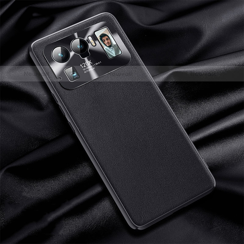 Soft Luxury Leather Snap On Case Cover S06 for Xiaomi Mi 11 Ultra 5G Black