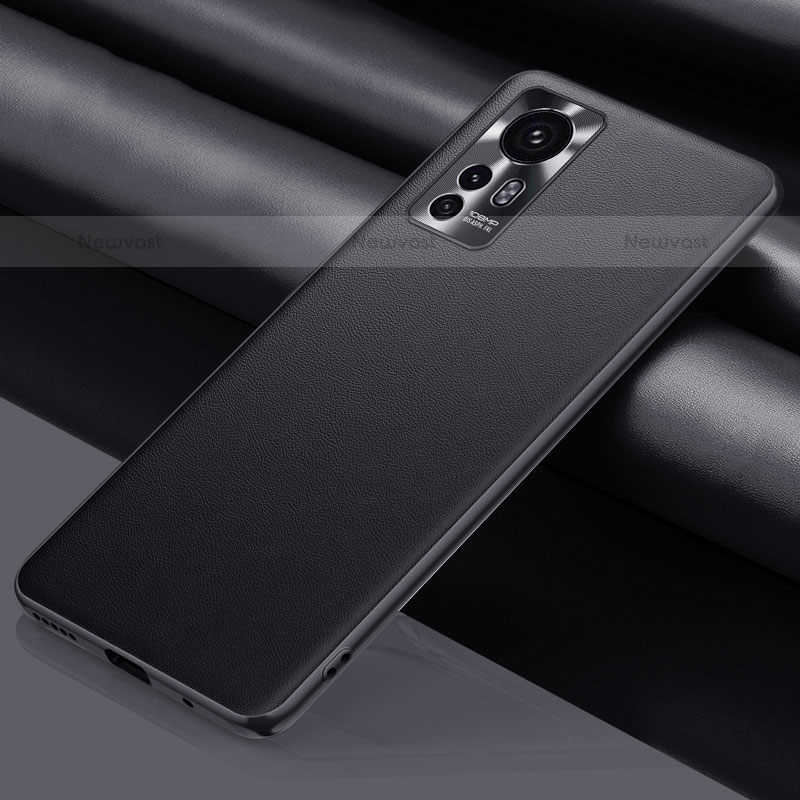 Soft Luxury Leather Snap On Case Cover S06 for Xiaomi Mi 12 Pro 5G Black