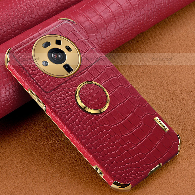 Soft Luxury Leather Snap On Case Cover S06 for Xiaomi Mi 12 Ultra 5G Red