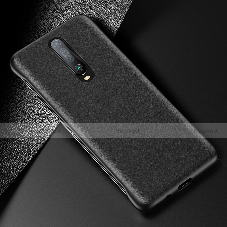 Soft Luxury Leather Snap On Case Cover S06 for Xiaomi Poco X2 Black