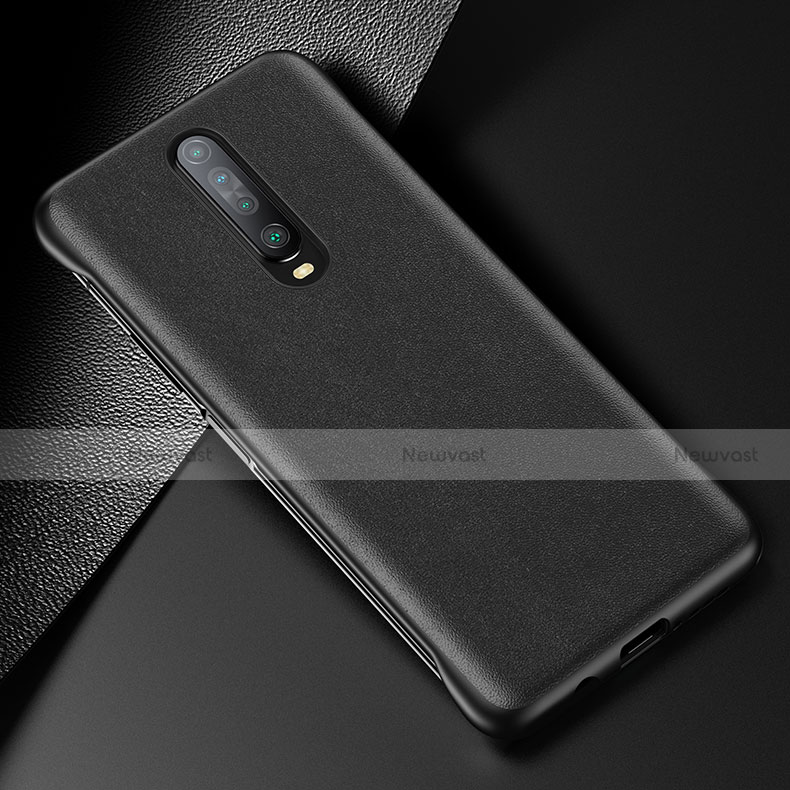 Soft Luxury Leather Snap On Case Cover S06 for Xiaomi Redmi K30 4G Black