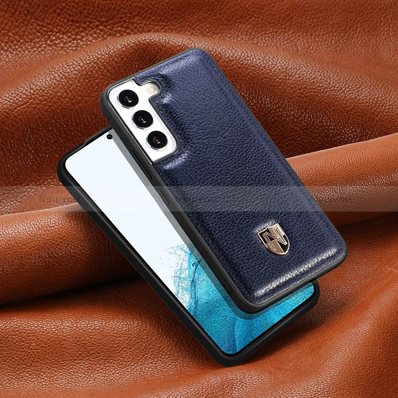 Soft Luxury Leather Snap On Case Cover S06D for Samsung Galaxy S22 Plus 5G