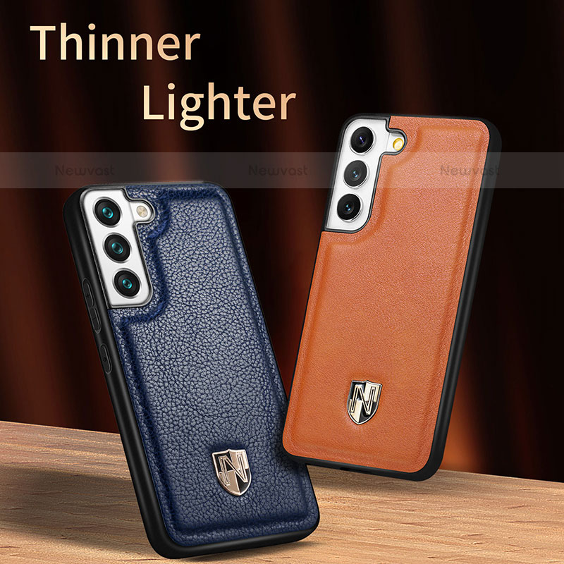 Soft Luxury Leather Snap On Case Cover S06D for Samsung Galaxy S23 Plus 5G