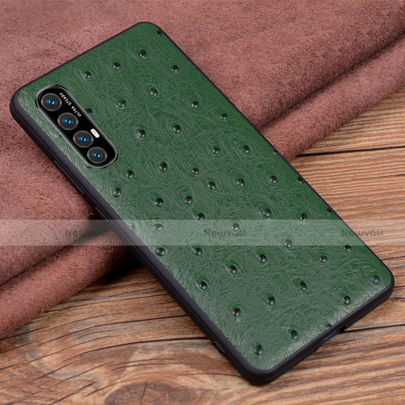 Soft Luxury Leather Snap On Case Cover S07 for Oppo Find X2 Neo Green
