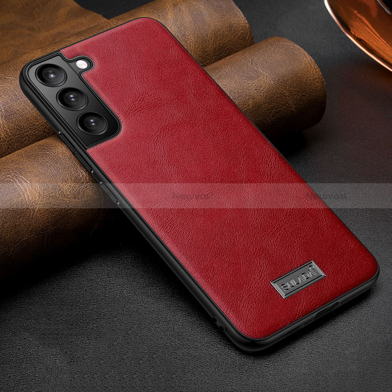 Soft Luxury Leather Snap On Case Cover S07 for Samsung Galaxy S22 Plus 5G