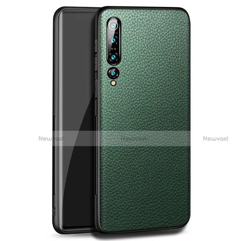 Soft Luxury Leather Snap On Case Cover S07 for Xiaomi Mi 10 Pro Green