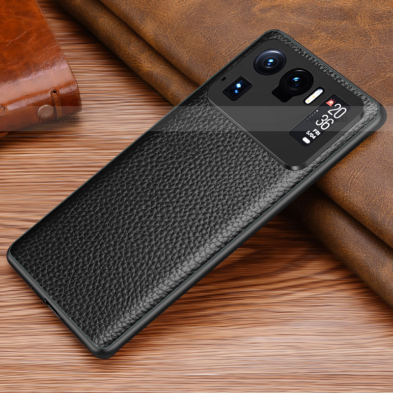 Soft Luxury Leather Snap On Case Cover S07 for Xiaomi Mi 11 Ultra 5G Black