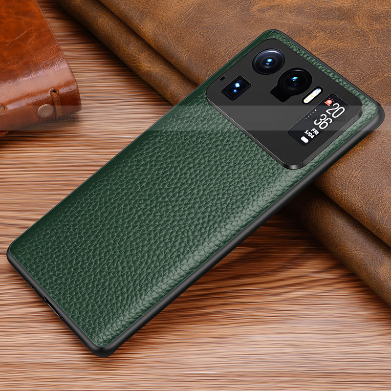 Soft Luxury Leather Snap On Case Cover S07 for Xiaomi Mi 11 Ultra 5G Green
