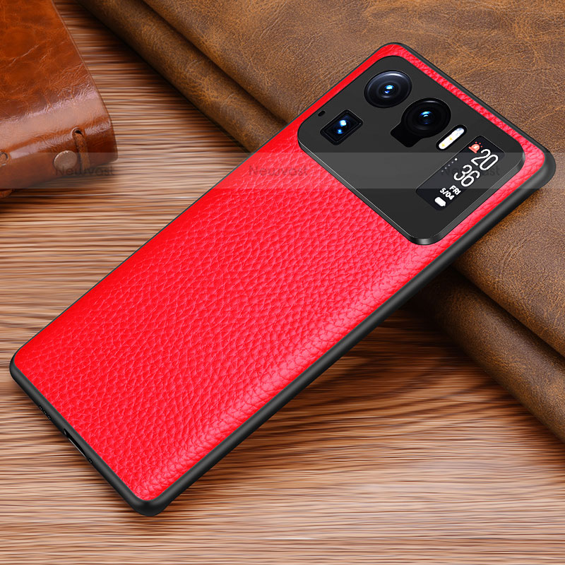 Soft Luxury Leather Snap On Case Cover S07 for Xiaomi Mi 11 Ultra 5G Red