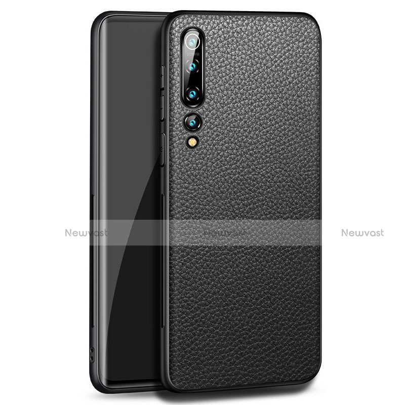 Soft Luxury Leather Snap On Case Cover S08 for Xiaomi Mi 10 Black