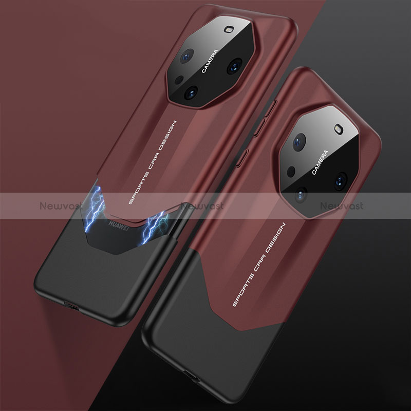 Soft Luxury Leather Snap On Case Cover S09 for Huawei Mate 60 Red