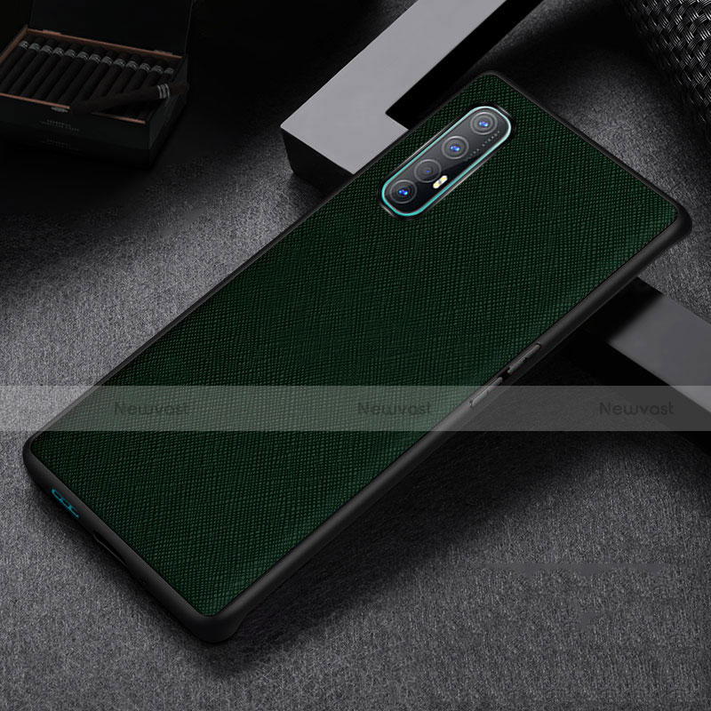Soft Luxury Leather Snap On Case Cover S09 for Oppo Find X2 Neo Green
