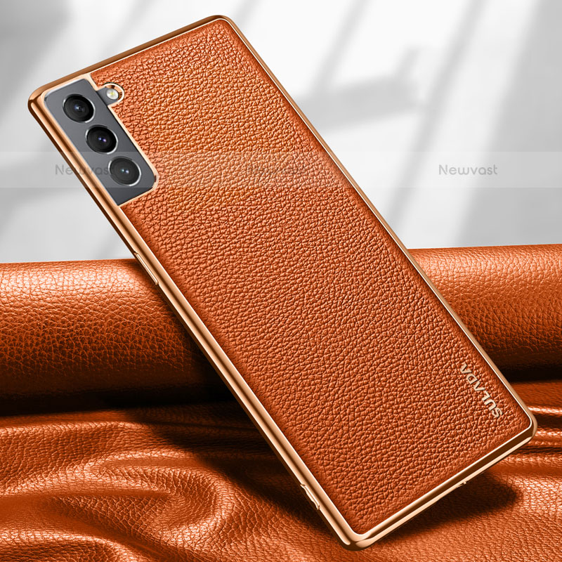 Soft Luxury Leather Snap On Case Cover S09 for Samsung Galaxy S21 5G