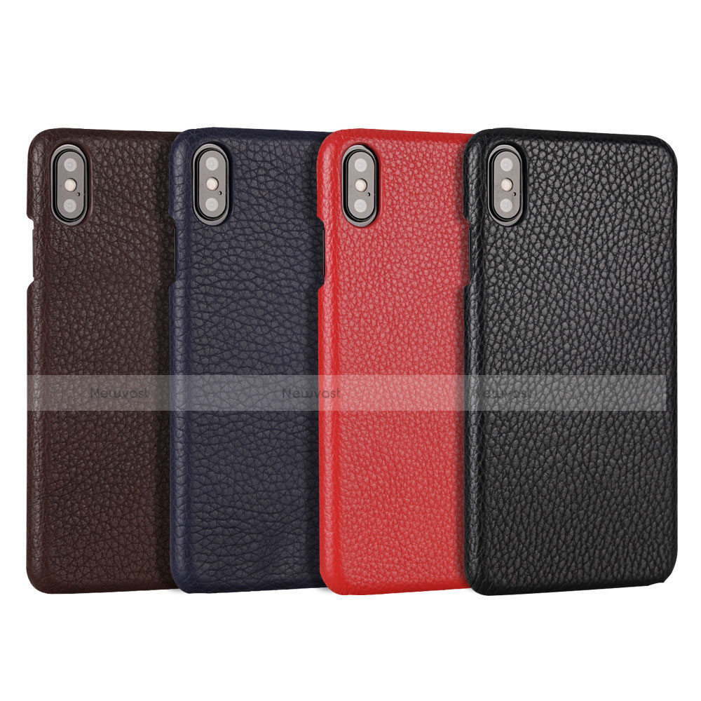 Soft Luxury Leather Snap On Case Cover S10 for Apple iPhone X