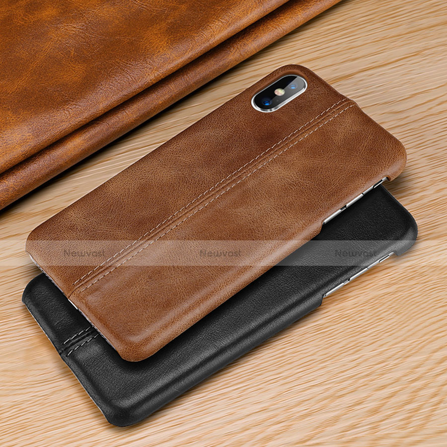 Soft Luxury Leather Snap On Case Cover S11 for Apple iPhone X