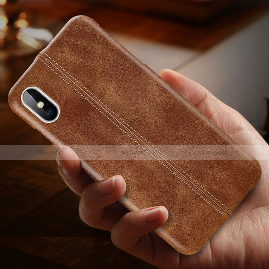 Soft Luxury Leather Snap On Case Cover S11 for Apple iPhone Xs