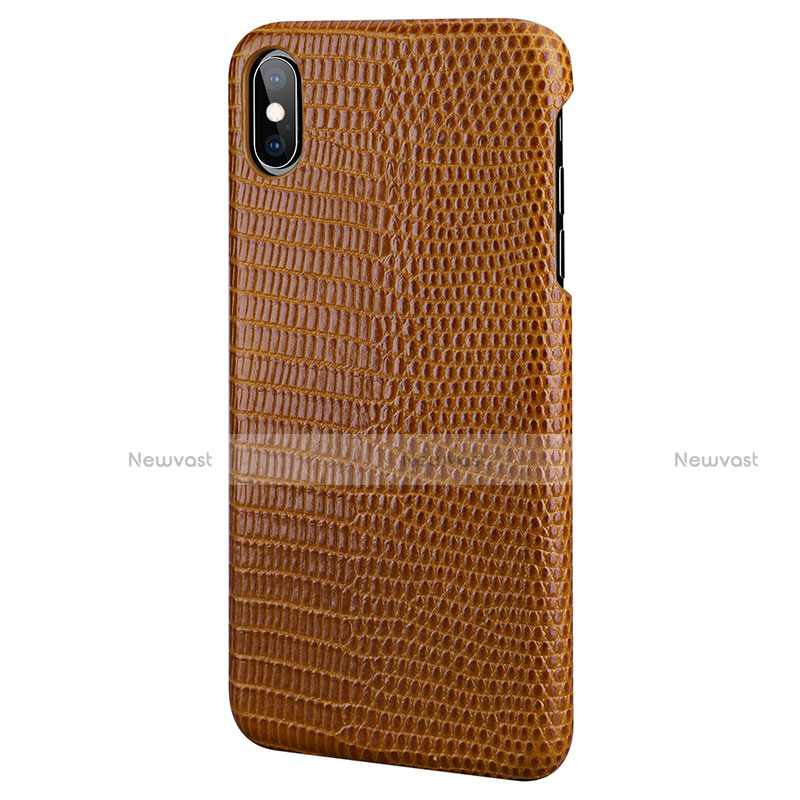 Soft Luxury Leather Snap On Case Cover S12 for Apple iPhone X