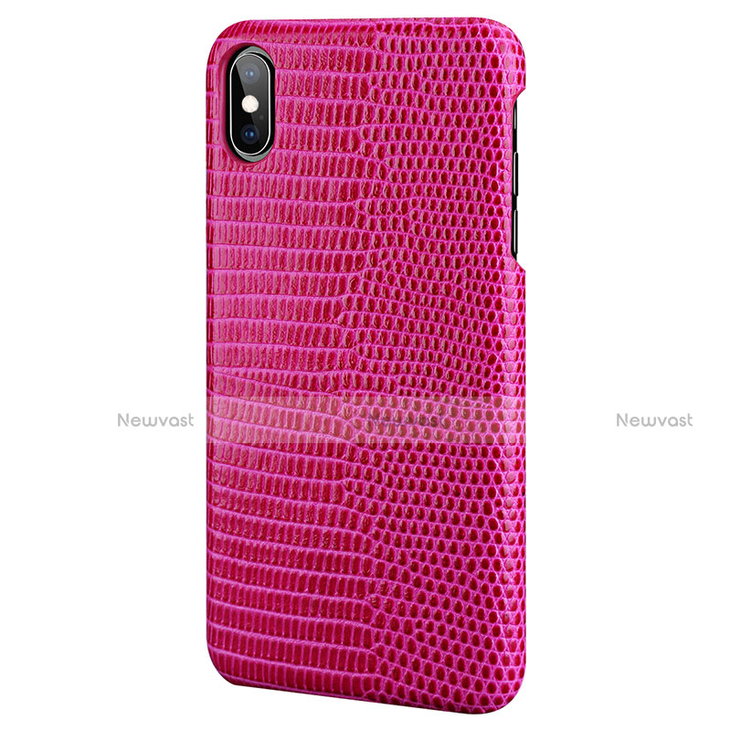 Soft Luxury Leather Snap On Case Cover S12 for Apple iPhone X