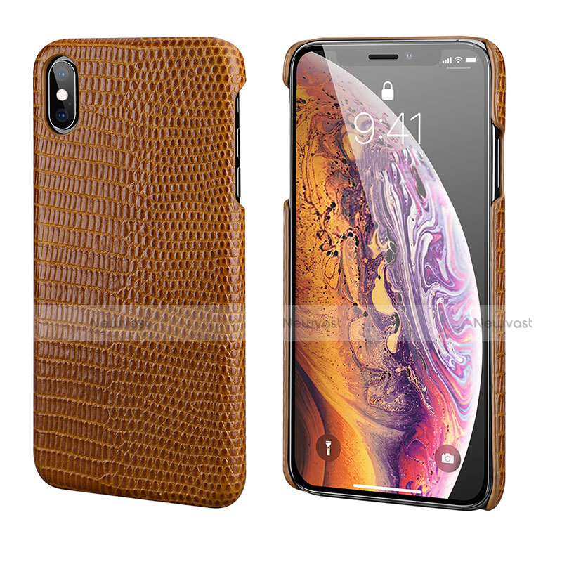 Soft Luxury Leather Snap On Case Cover S12 for Apple iPhone Xs