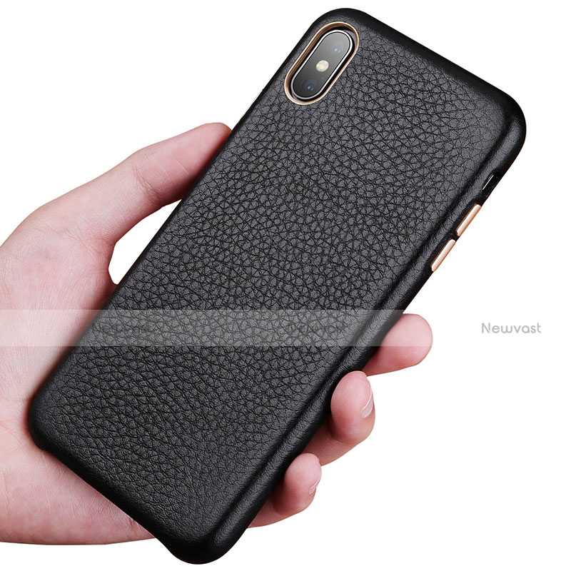 Soft Luxury Leather Snap On Case Cover S14 for Apple iPhone X