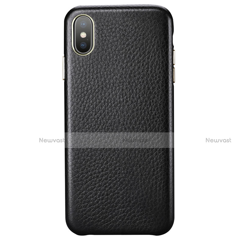 Soft Luxury Leather Snap On Case Cover S14 for Apple iPhone X