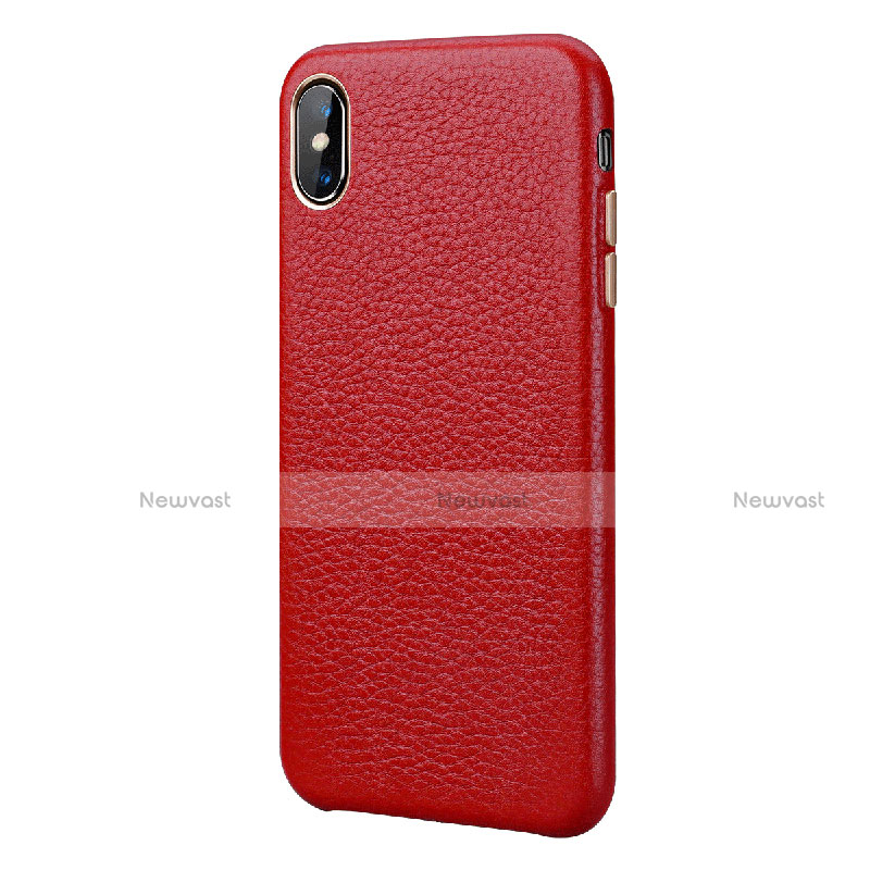 Soft Luxury Leather Snap On Case Cover S14 for Apple iPhone X