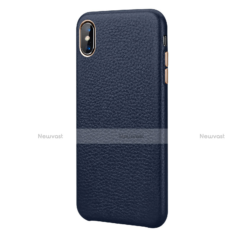 Soft Luxury Leather Snap On Case Cover S14 for Apple iPhone X