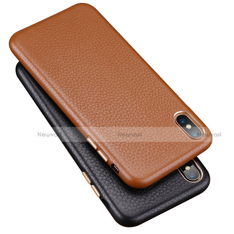 Soft Luxury Leather Snap On Case Cover S14 for Apple iPhone Xs