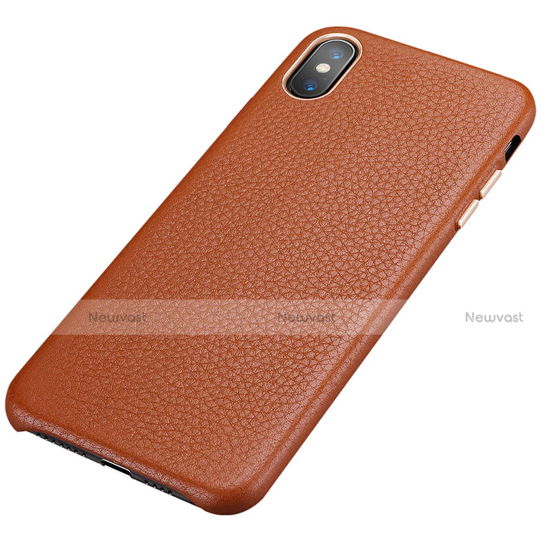 Soft Luxury Leather Snap On Case Cover S14 for Apple iPhone Xs