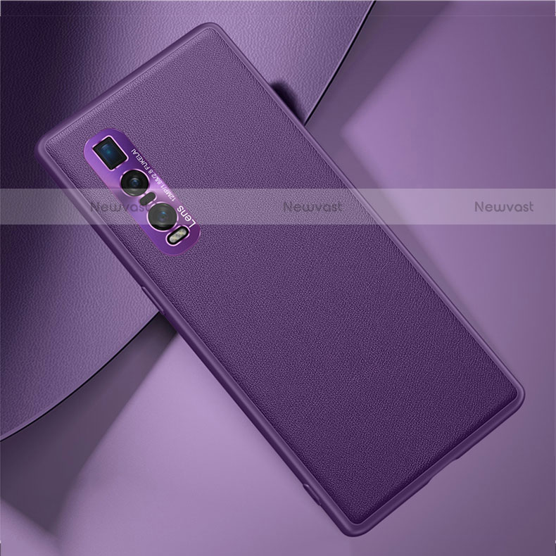 Soft Luxury Leather Snap On Case Cover U01 for Oppo Find X2 Pro
