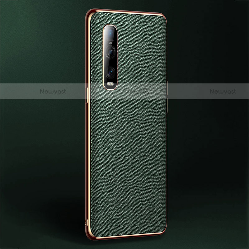 Soft Luxury Leather Snap On Case Cover U02 for Oppo Find X2 Pro Green