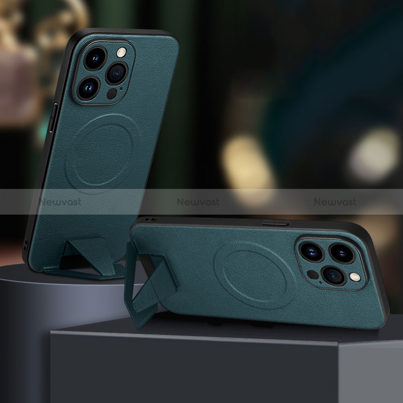 Soft Luxury Leather Snap On Case Cover with Mag-Safe Magnetic LD1 for Apple iPhone 14 Pro