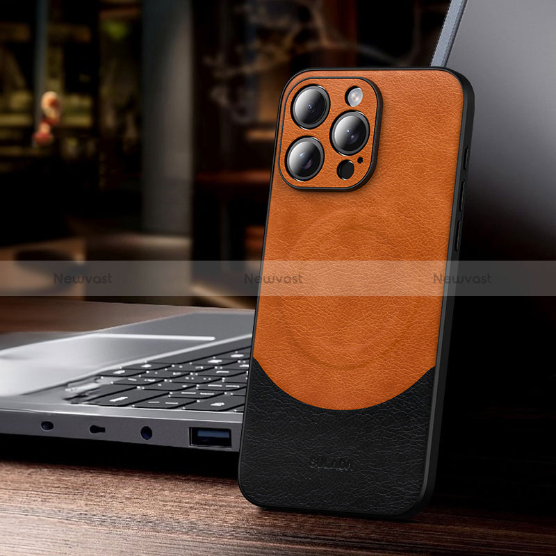 Soft Luxury Leather Snap On Case Cover with Mag-Safe Magnetic LD4 for Apple iPhone 14 Pro Max