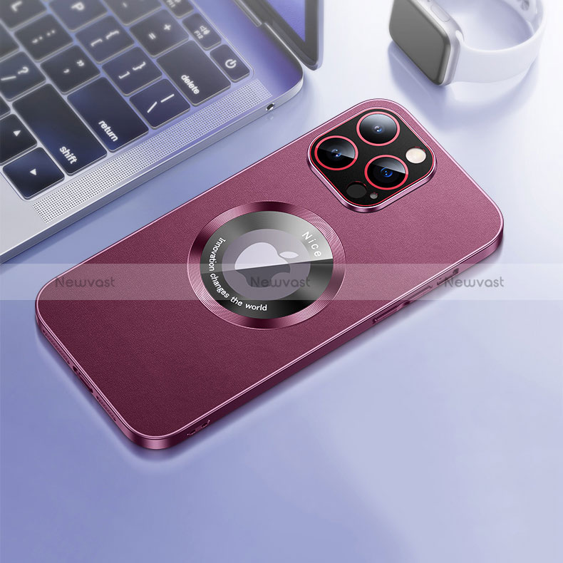 Soft Luxury Leather Snap On Case Cover with Mag-Safe Magnetic QC1 for Apple iPhone 14 Pro Max