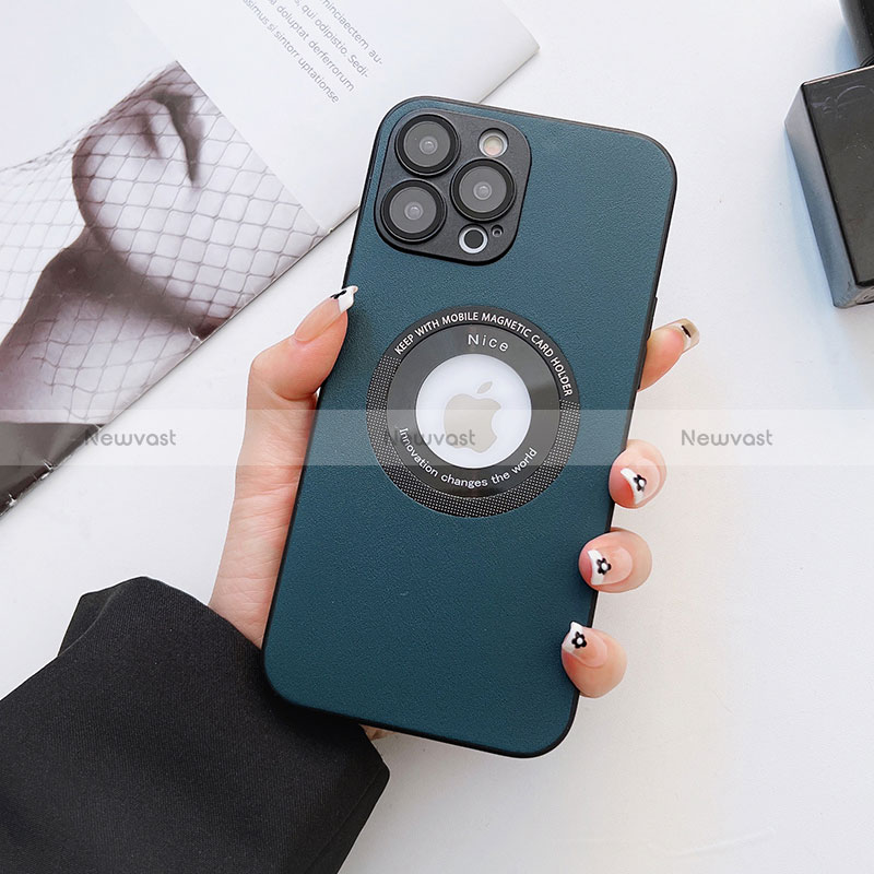 Soft Luxury Leather Snap On Case Cover with Mag-Safe Magnetic QC3 for Apple iPhone 13 Pro