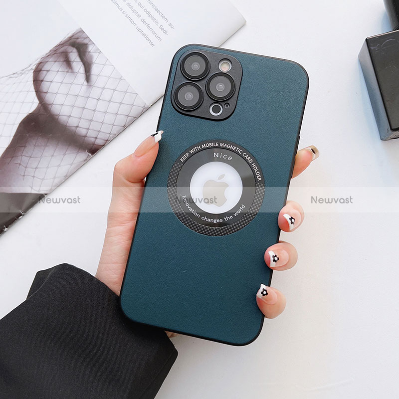 Soft Luxury Leather Snap On Case Cover with Mag-Safe Magnetic QC3 for Apple iPhone 14 Pro Max