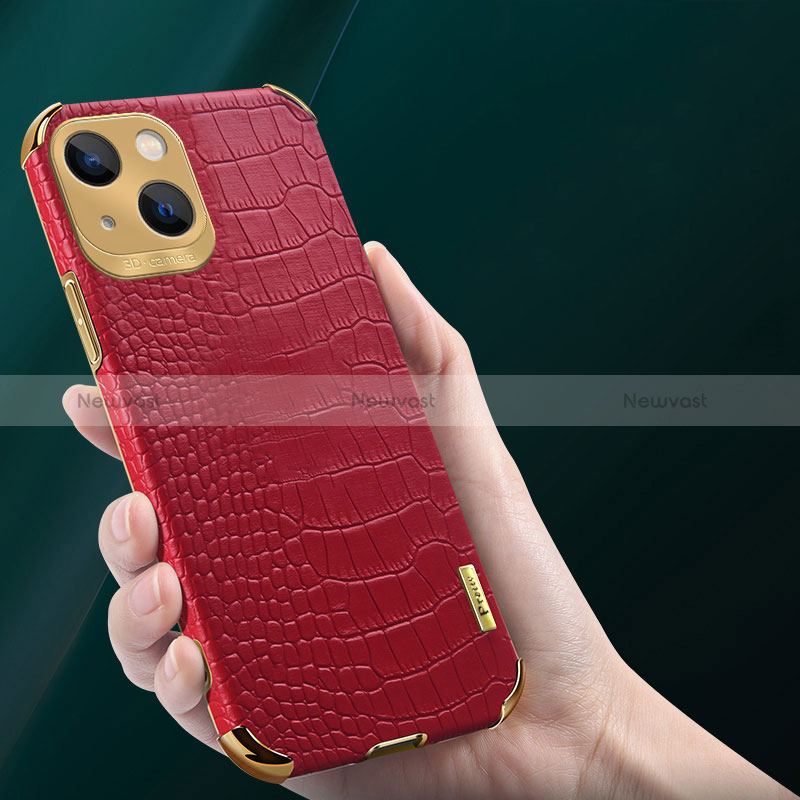 Soft Luxury Leather Snap On Case Cover XD1 for Apple iPhone 15 Plus