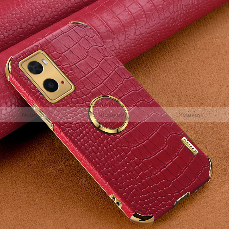 Soft Luxury Leather Snap On Case Cover XD1 for Oppo A76 Red