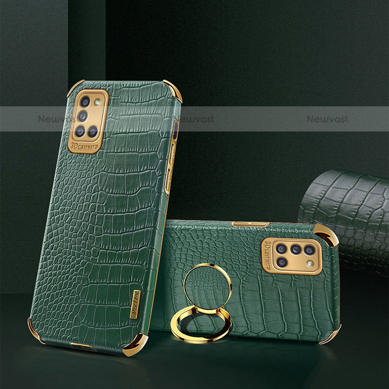 Soft Luxury Leather Snap On Case Cover XD1 for Samsung Galaxy A31 Green