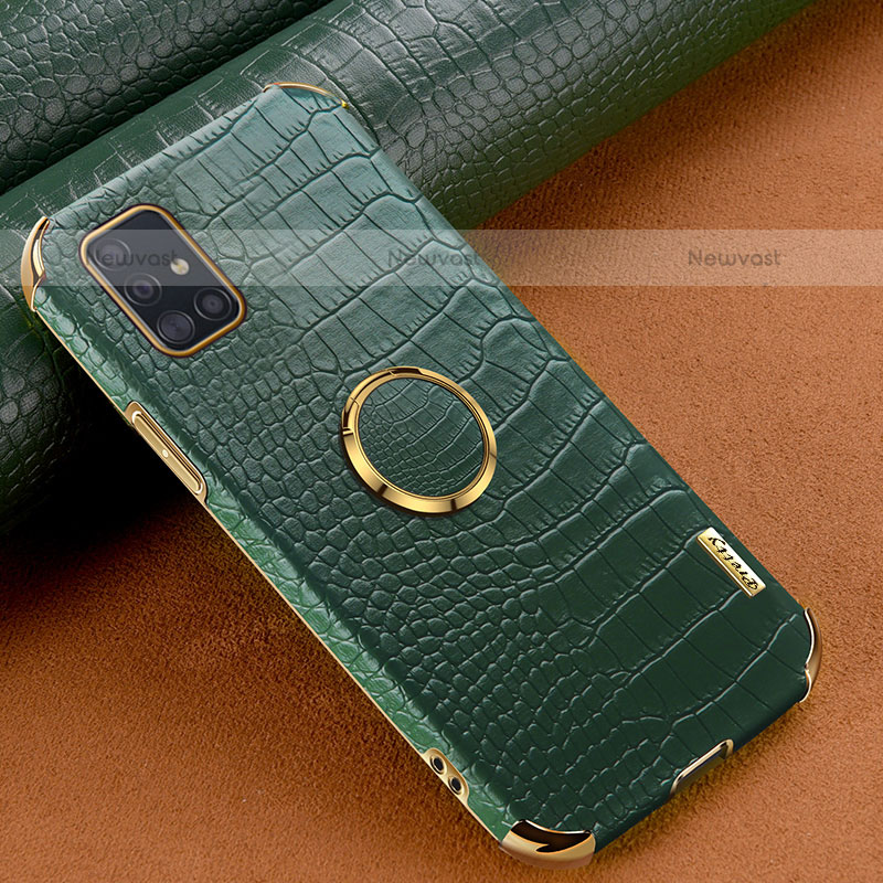 Soft Luxury Leather Snap On Case Cover XD1 for Samsung Galaxy A51 4G Green
